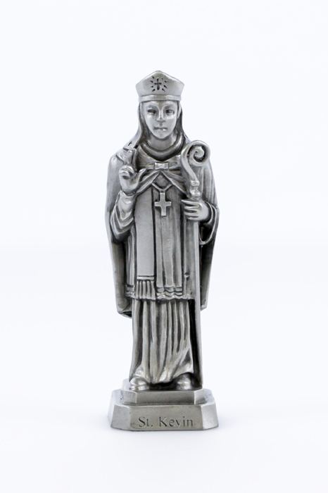 St. Kevin Pewterette Statue