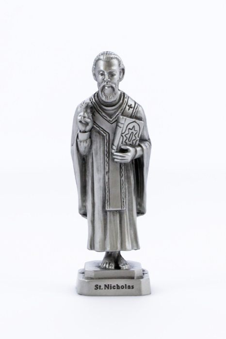 St. Nicholas Pewterette Statue