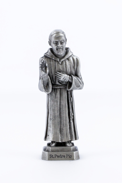 St. Padre Pio Pewterette Statue