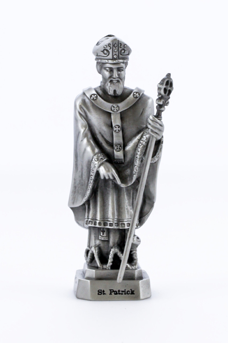 St. Patrick Pewterette Statue