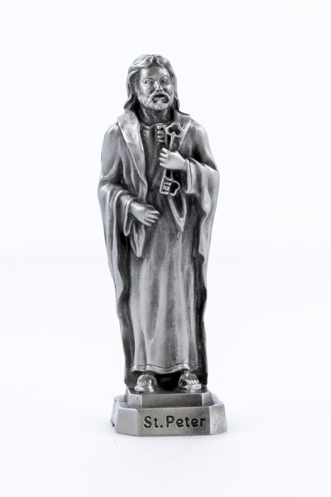 St. Peter Pewterette Statue