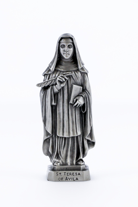 St. Teresa of Avila Pewterette Statue