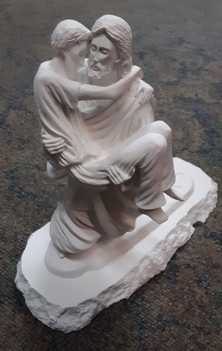 "Footprints" Resin-Stone Statue