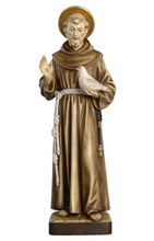 St. Francis of Assisi Wood Carved Statue