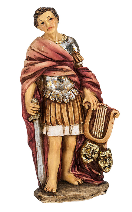 Hand Painted St. Genesius Statue