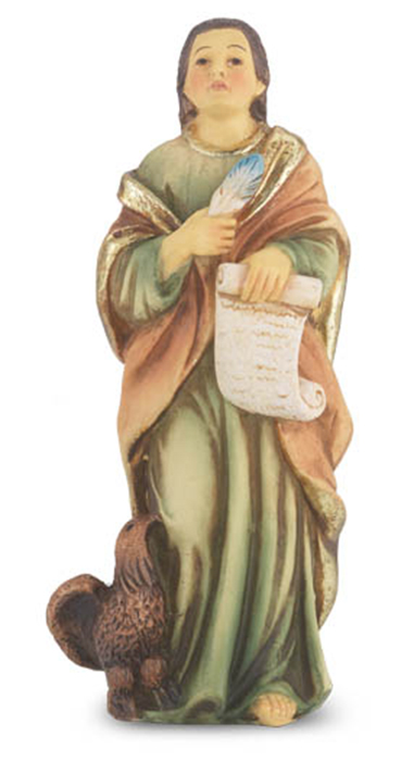 Hand Painted St. John the Evangelist Statue