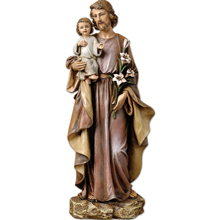 St. Joseph and Child Resin Statue