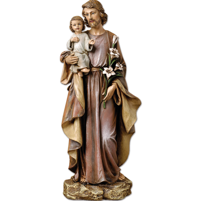 St. Joseph and Child Resin Statue