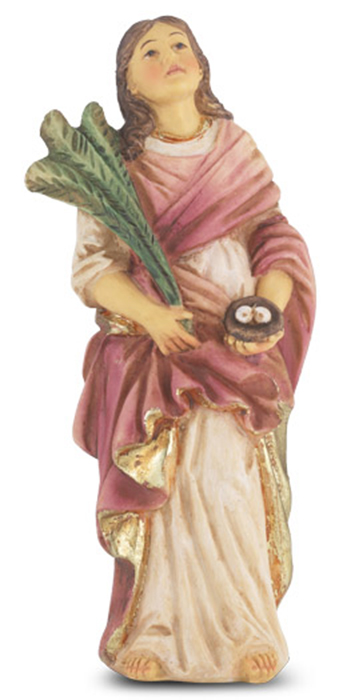 Hand Painted St. Lucy Statue