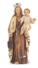 Hand Painted Our Lady of Mt. Carmel Statue