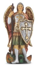 Hand Painted St. Michael (with Spear) Statue