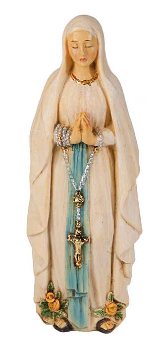 Our Lady of Lourdes Hand-painted Resin Statue