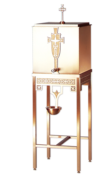 Square Holy Water Tank and Stand