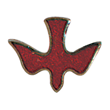 Red Holy Spirit Dove Lapel Pin