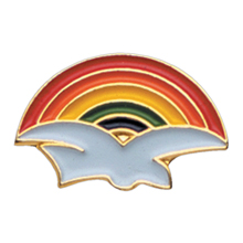 Dove Holy Spirit Rainbow Lapel Pin
