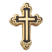 Budded Cross Lapel Pin