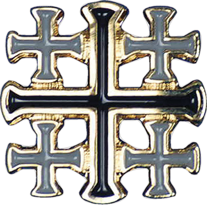 Jerusalem Cross Lapel Pin