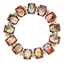 STRETCH WOODEN SAINTS BRACELET