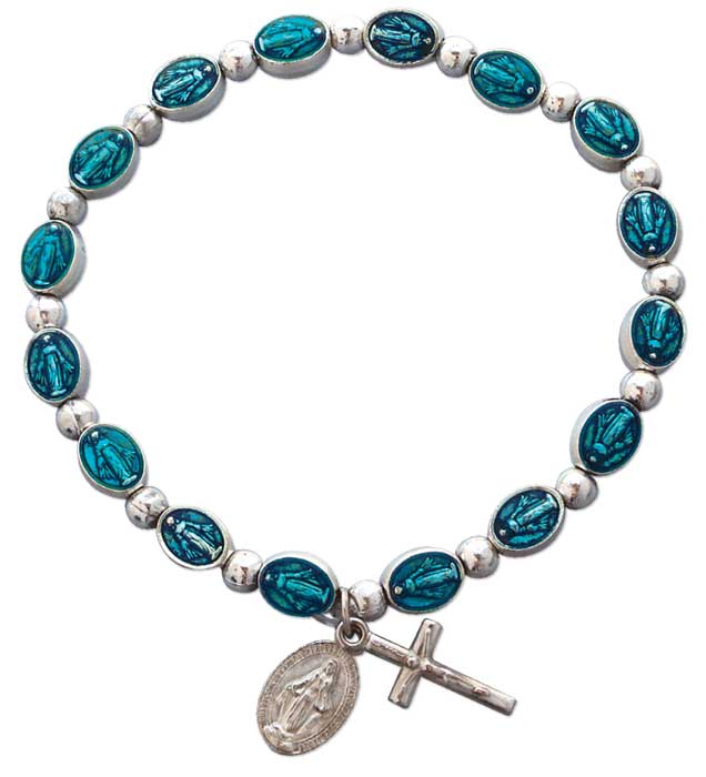 Miraculous Medal Enameled Bracelet