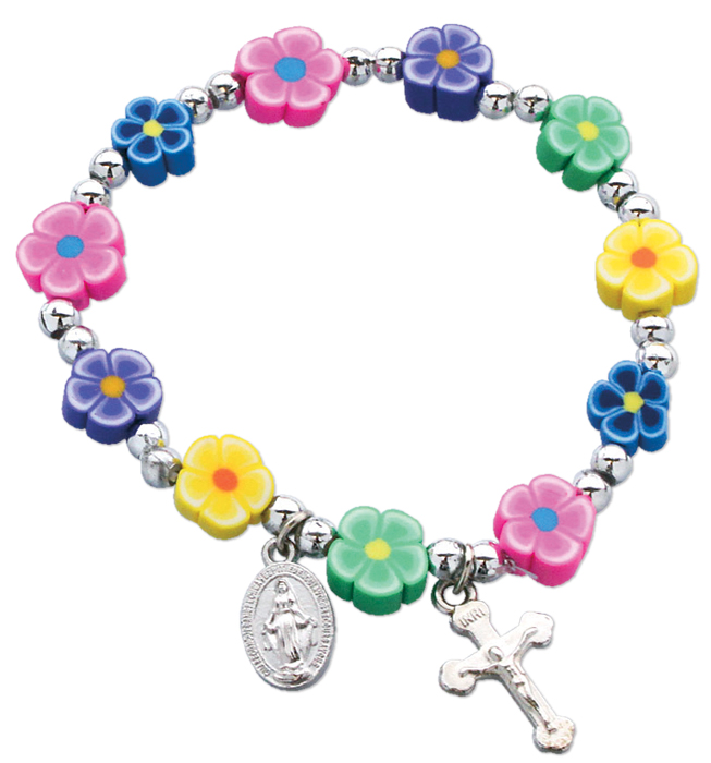 Flower Rosary Bracelet