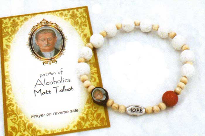 Matt Talbot White Lava Bead Bracelet