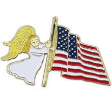 US Angel Flag Pin