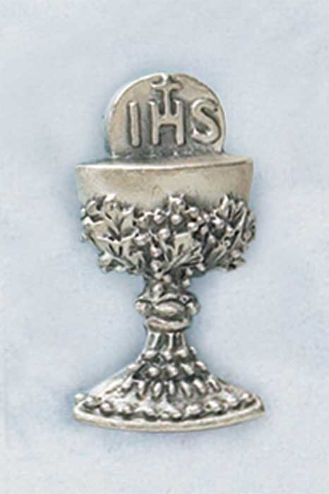 Antique Silver Chalice Lapel Pin