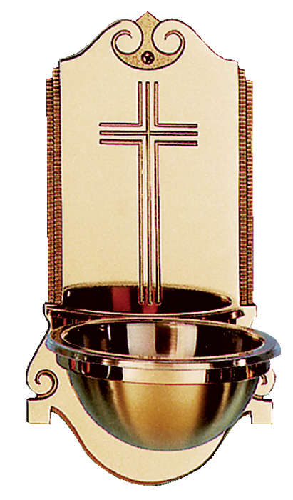 Bronze Wall Holy Water Font