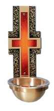 Bronze Wall Holy Water Font