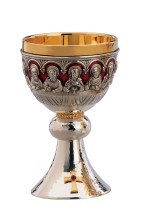 Silver Plated Last Supper Brass Chalice