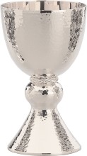 All Sterling Silver Textured Chalice with Paten