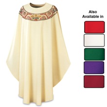 Dupion Gothic Chasuble Banded Neck