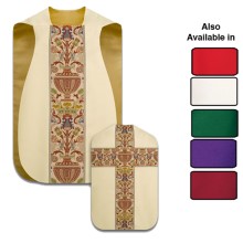 Gothic-cut Chasuble with Multi-color Brocade