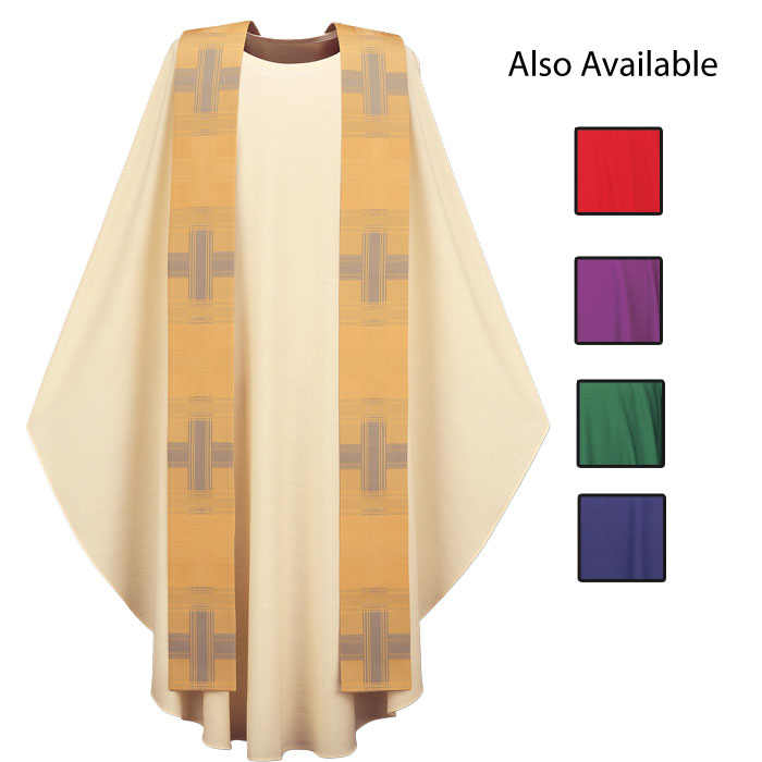 Solid Color Gothic-cut Chasuble
