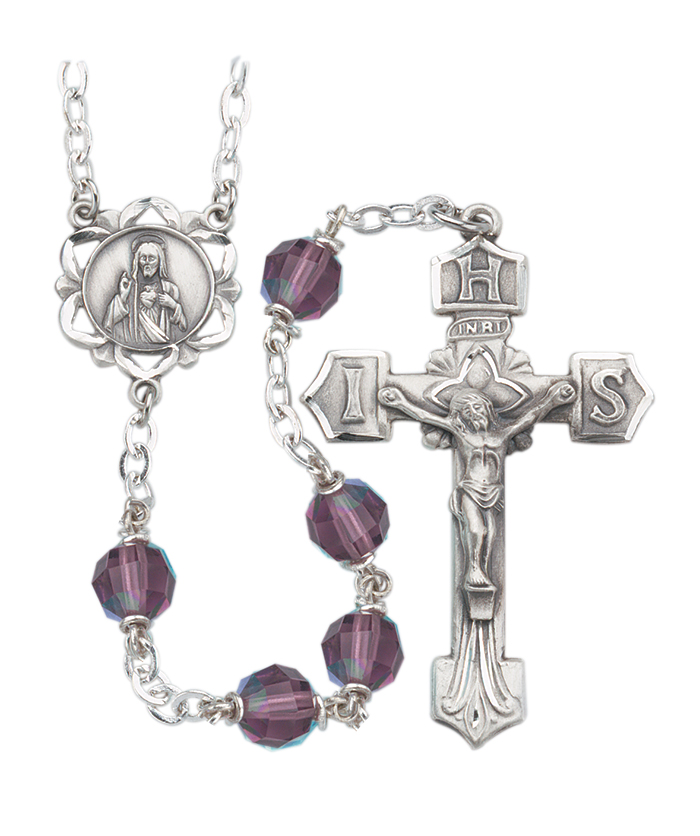 Aurora Borealis Amethyst Rosary