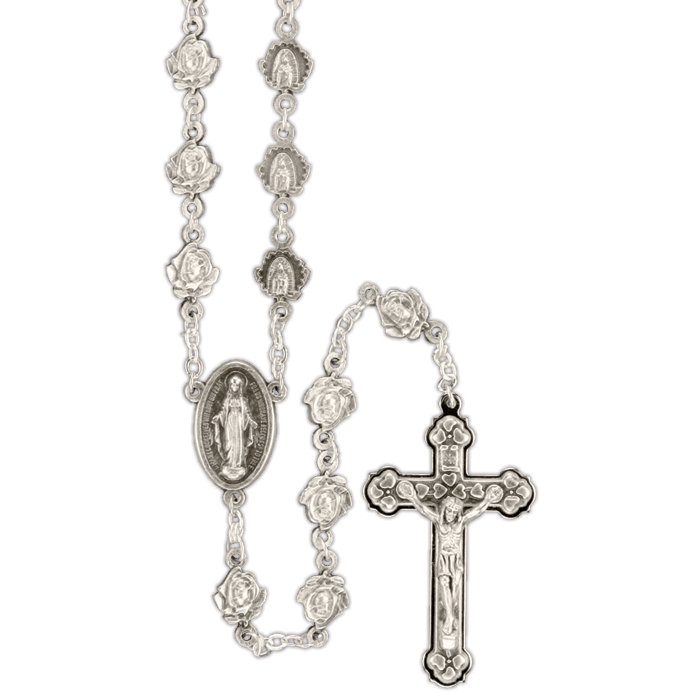 Silver Oxidized Rosary