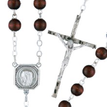 Black Wood Bead Rosary