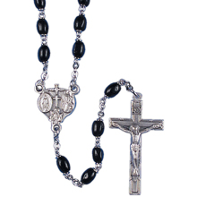 Black Glass Bead Rosary