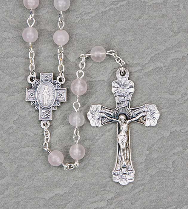 Rose Quartz Gemstone Rosary