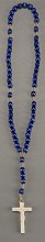 Blue Italian Lindenwood Natural Color Rosary