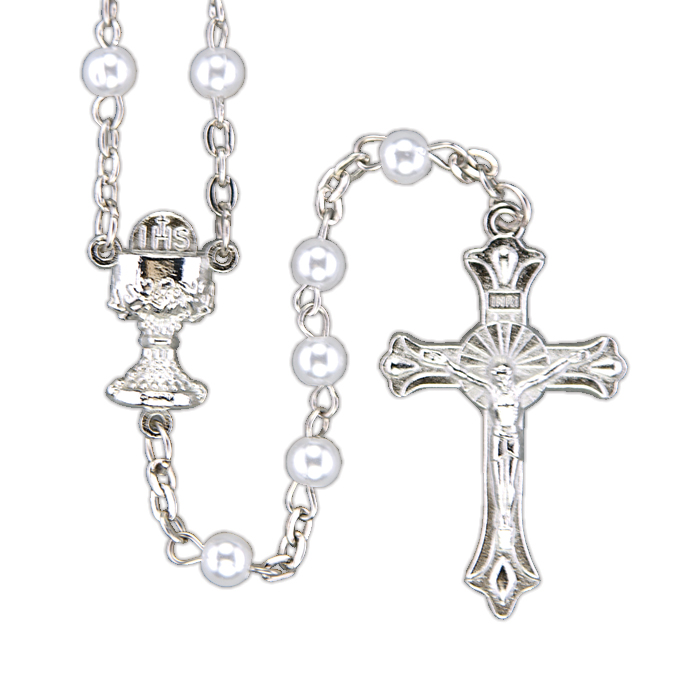 6mm Pearl First Communion Rosary