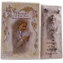 Boy First Communion Prayer book & Rosary