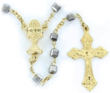Square Hematite Bead Rosary