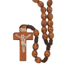 Wooden Outline Crucifix Design Rosary
