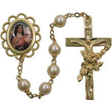 Gold Plated St. Therese Rosary