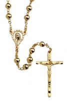 Gold Plated 6mm Bead Rosary