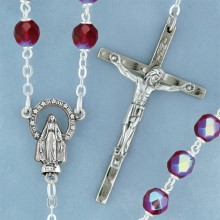 Ruby Aurora Borealis Rosary