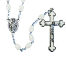 Luminious Oval Bead Budded Crucifix Rosary