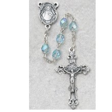 Aqua March Birthstone Rosary
