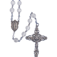 Bohemian Crystal Bead Pewter Rosary